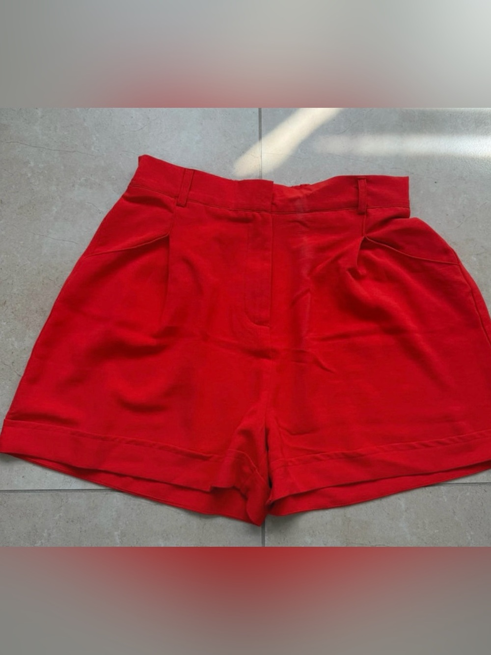 High-Waist Red Women’s Shorts